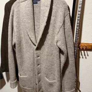 Polo Ralph Lauren Men’s 100% Wool Shawl Collar Cardigan w/ Elbow Patches Size 40